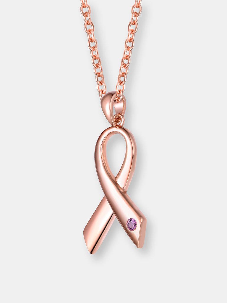 Sterling Silver Rose Gold Plated Loop Necklace