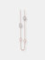 Sterling Silver Rose Gold Plated White Cubic Zirconia Station Necklace