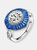 Sterling Silver Sapphire Cubic Zirconia Modern Ring - Blue
