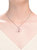 Sterling Silver Two Tone Clear Cubic Zirconia Loop Necklace