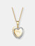 Sterling Silver Two Tone "love" Heart Pendnat