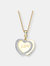 Sterling Silver Two Tone "love" Heart Pendnat - Sterling Silver