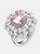 Sterling Silver Two Tone Morganite Cubic Zirconia Cocktail Ring - Sterling Silver/Morganite