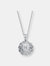 Sterling Silver White Cubc Zirconia Glowing Pendant - Silver