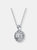 Sterling Silver White Cubc Zirconia Glowing Pendant