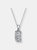 Sterling Silver White Cubic Zirconia Beehive Pendant