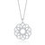 Sterling Silver White Cubic Zirconia Floral Pendant Necklace - Sliver