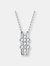 Sterling Silver White Cubic Zirconia ModernBand Pendant - Silver