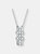 Sterling Silver White Cubic Zirconia ModernBand Pendant - Silver