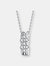 Sterling Silver White Cubic Zirconia ModernBand Pendant