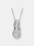 Sterling Silver White Cubic Zirconia Pendant - Silver