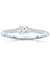 Sterling Silver White Gold Plating With Colored Cubic Zirconia Ring - Clear