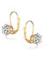 Sterling Silver With Clear Cubic Zirconia Classic Leverback Earrings