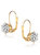 Sterling Silver With Clear Cubic Zirconia Classic Leverback Earrings