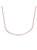 Sterling Silver With Clear Cubic Zirconia Curved Necklace - Rose Gold