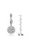 Sterling Silver With Clear Cubic Zirconia Dangling Earrings