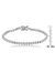 Sterling Silver With Clear Cubic Zirconia Round Bezel-set Bracelet