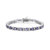 Sterling Silver with Colored Cubic Zirconia Tennis Bracelet. - Amethyst