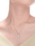 Sterling Silver With Rose Gold Plated And Clear Cubic Zirconia Pendant Necklace