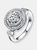 Sterling Sivlver Cubic Zirconia Double Halo Ring - Sterling Silver