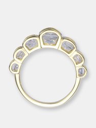 Sterling Sivlver Gold Plated Cubic Zirconia Vintage Ring