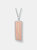 Stylish Sterling Silver Two-Tone Pendant Necklace - Pink