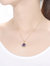 Yellow Gold Plated Teardrop Shaped Purple Cubic Zirconia Pendant Necklace