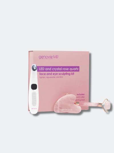 GenovieMD LED and Crystal Rose Quartz Face and Eye Sculpting Kit product
