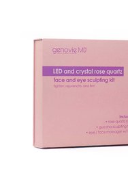 LED and Crystal Rose Quartz Face and Eye Sculpting Kit