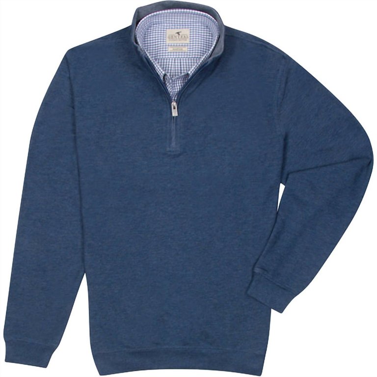 Cotton/Modal Quarter Zip Sweaters In Helios - Helios