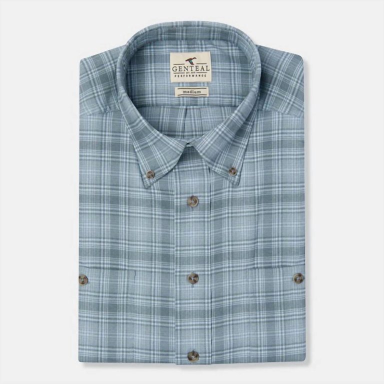 Performance Flannel Shirt In Cornflower - Cornflower