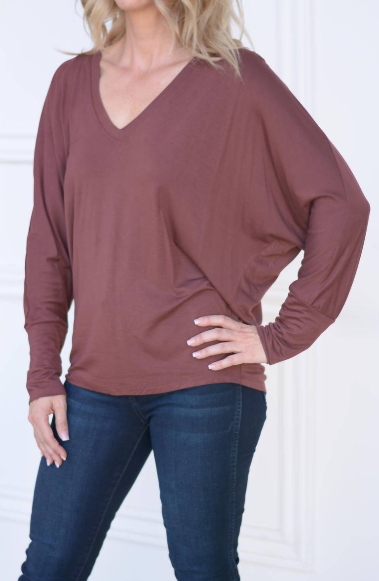 Rousseau Top In Burgundy