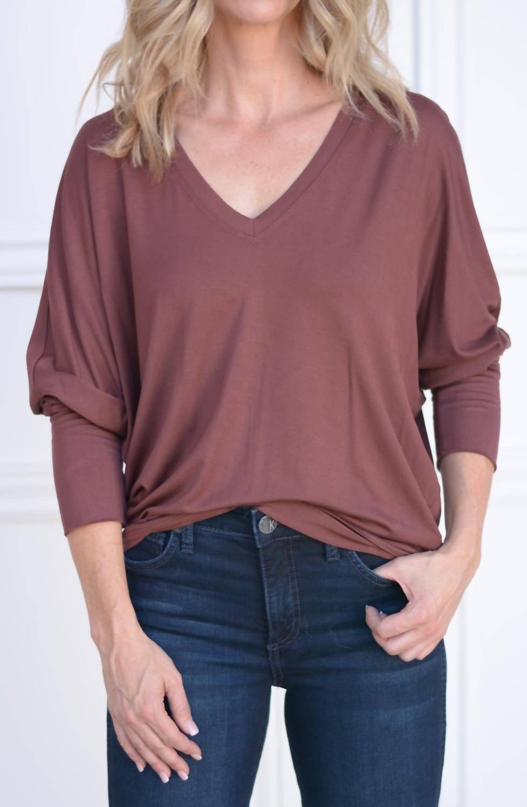 Rousseau Top In Burgundy - Burgundy