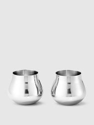 Sky Shot Glass, Set of 2 - Stainless Steel