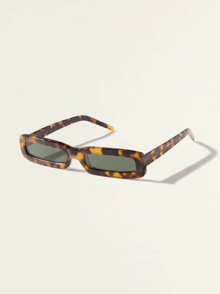Square Frame Acetate Sunglasses - Tortoise