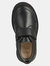 Boys Shaylax Leather School Shoes- Black