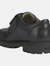 Boys Shaylax Leather School Shoes- Black