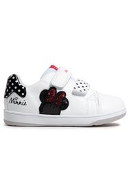 Geox Baby New Flick Leather Sneakers (White/Black)