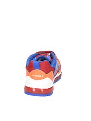 Geox Boys Android Leather Sneakers (Red/Royal Blue)