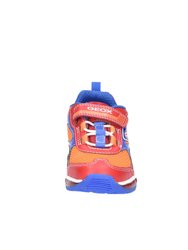 Geox Boys Android Leather Sneakers (Red/Royal Blue)