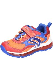 Geox Boys Android Leather Sneakers (Red/Royal Blue) - Red/Royal Blue