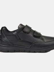 Geox Boys J Xunday B Touch Fastening Sneaker (Black) (6 Toddler)