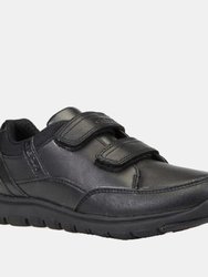 Geox Boys J Xunday B Touch Fastening Sneaker (Black) (6 Toddler) - Black