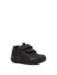 Geox Boys Leather J Wader A Touch Fastening Shoe (Black) - Black