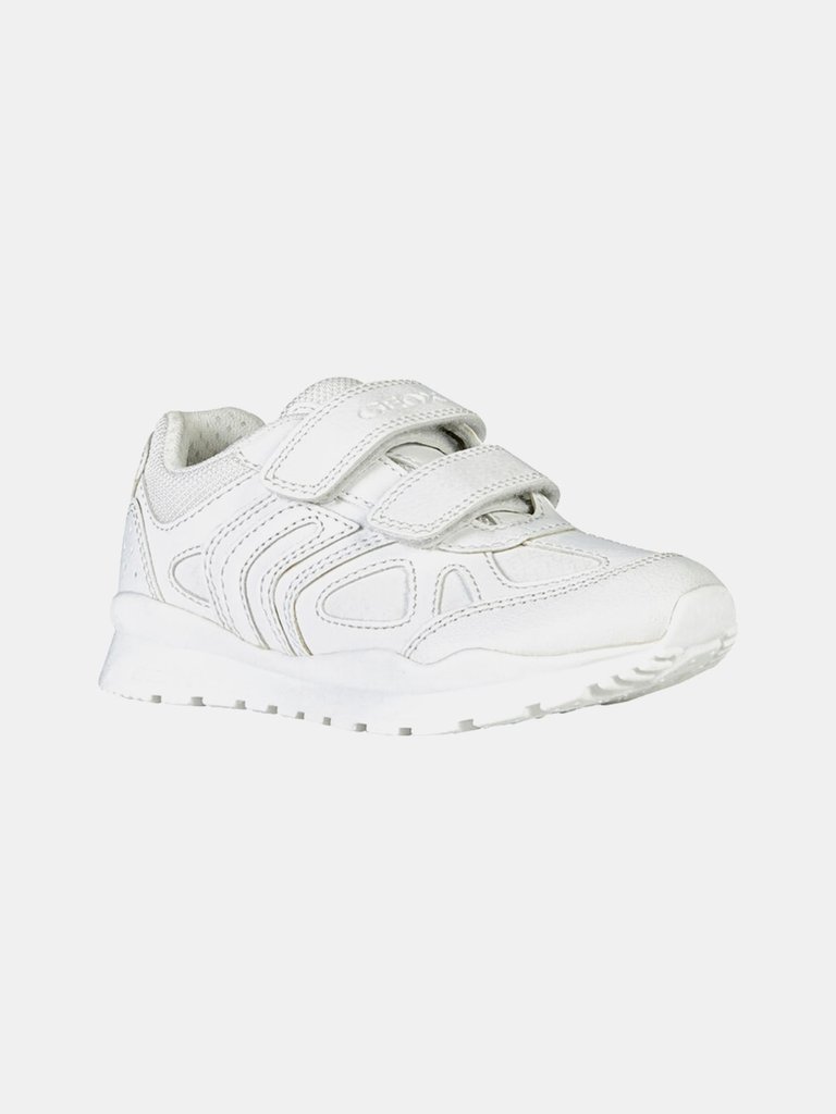 Geox Boys Pavel School Shoes (White) (3.5 Big Kid) - White