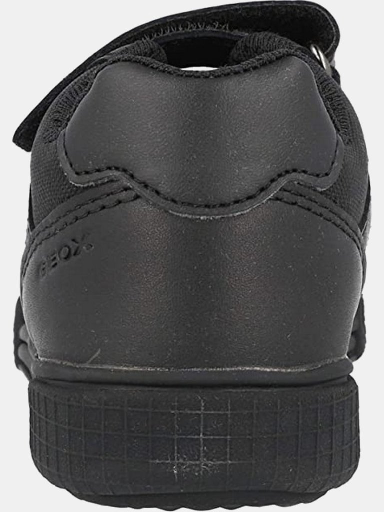 Geox Boys Poseido Leather School Shoes (Black) (10.5 Little Kid)