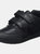Geox Boys Poseido Leather School Shoes (Black) (10.5 Little Kid) - Black