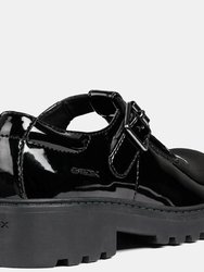 Geox Girls Casey Leather Mary Janes (Black) (12 Little Kid)