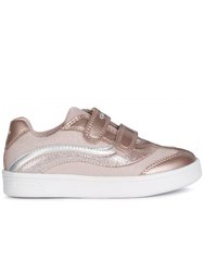 Geox Girls Djrock Leather Sneakers (Antique Rose)