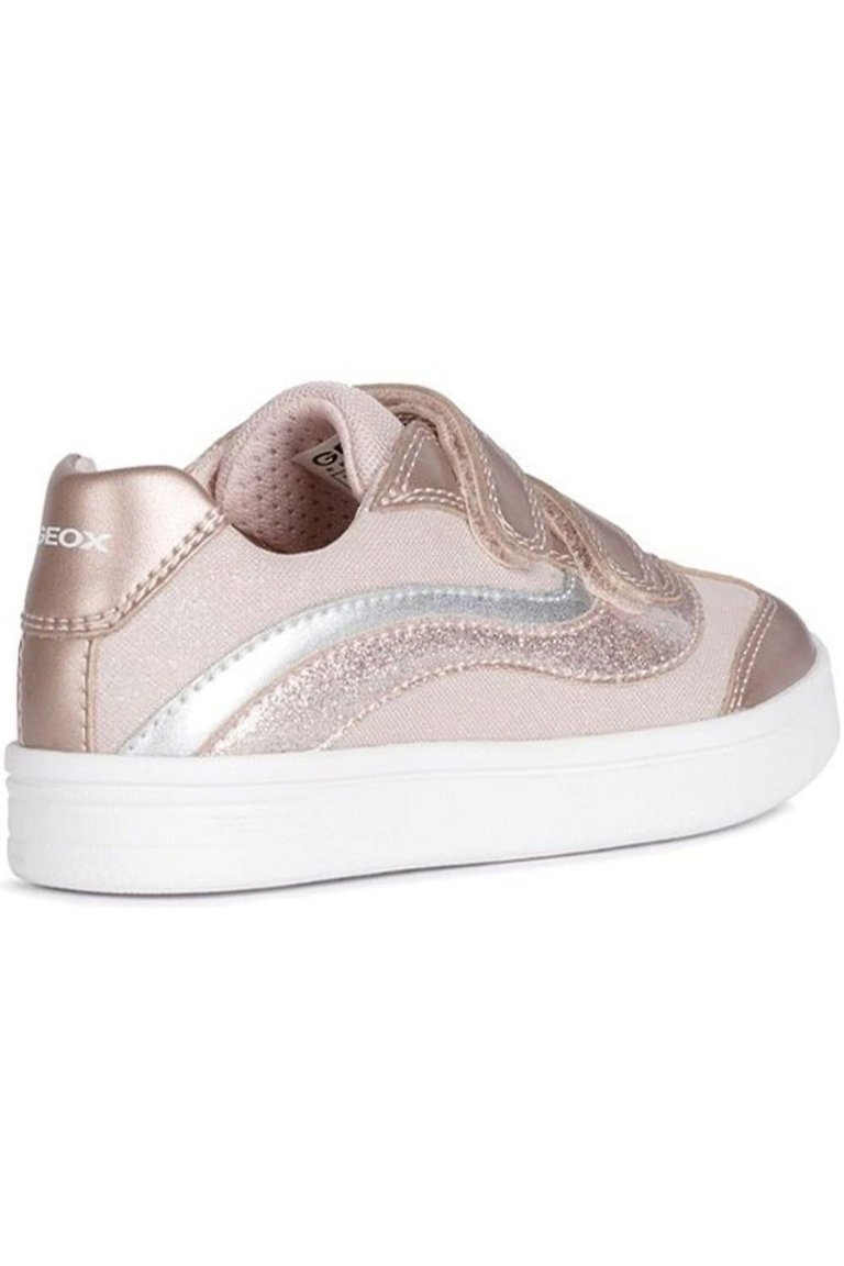 Geox Girls Djrock Leather Sneakers (Antique Rose)